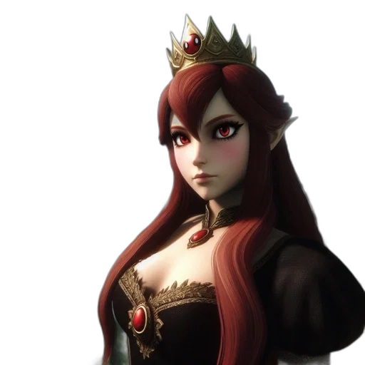crown, dress, staff, concept art transparent PNG cut-out