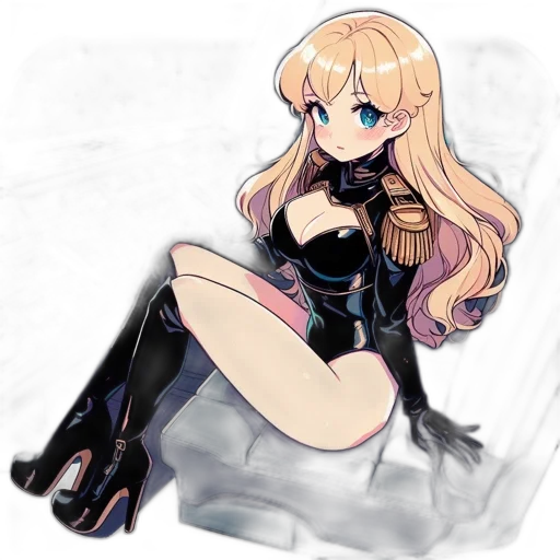 dress, robot, staff, weapon transparent PNG cut-out
