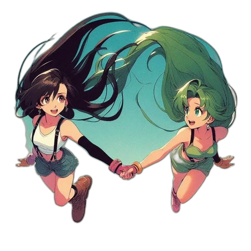 hair, pixel art, anime, concept art transparent PNG cut-out