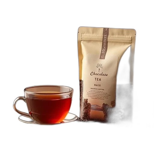 chocolate, tea, sacheth, bag transparent PNG cut-out