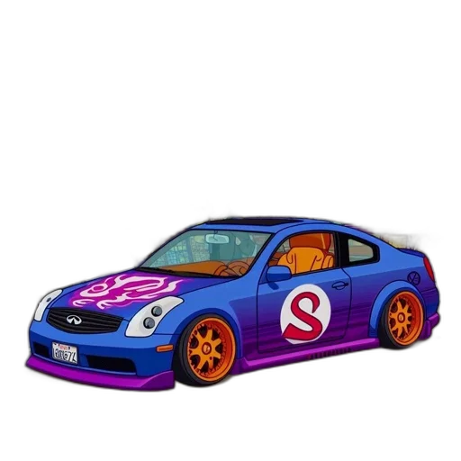 car, anime, concept art, cartoon transparent PNG cut-out
