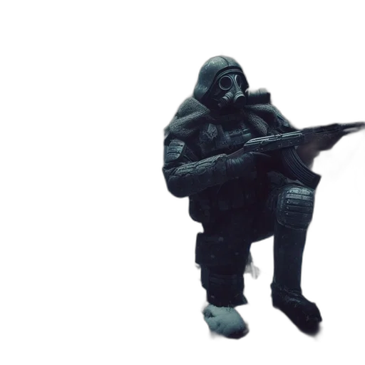 jacket, creature, staff, weapon transparent PNG cut-out