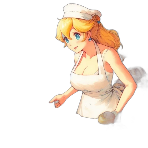 dress, staff, hat, weapon transparent PNG cut-out