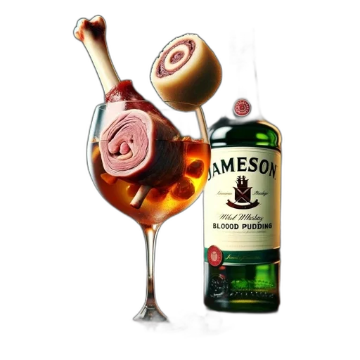 bottle, food, 3d render, photorealistic transparent PNG cut-out