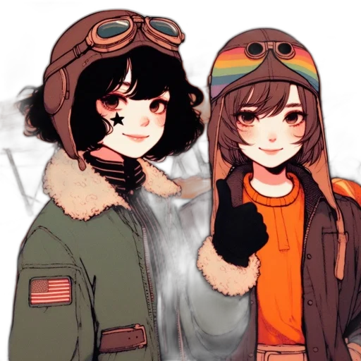 jacket, hat, staff, mask transparent PNG cut-out