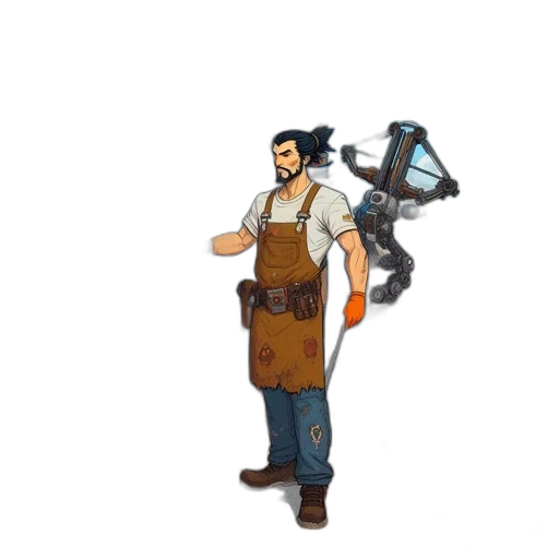 staff, weapon, robot, concept art transparent PNG cut-out