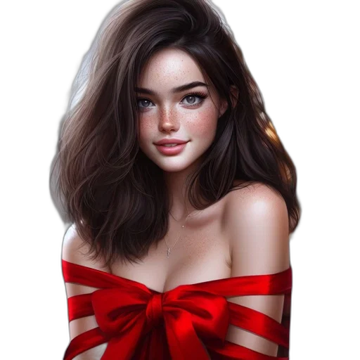 dress, hair, jewelry, face transparent PNG cut-out