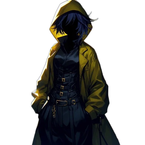jacket, staff, mask, hat transparent PNG cut-out