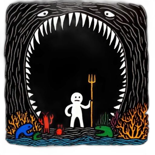 creature, food, concept art, pixel art transparent PNG cut-out
