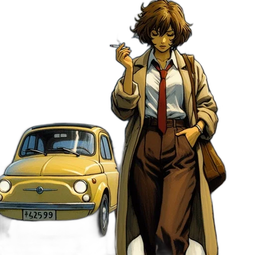 car, jacket, comic book art, concept art transparent PNG cut-out