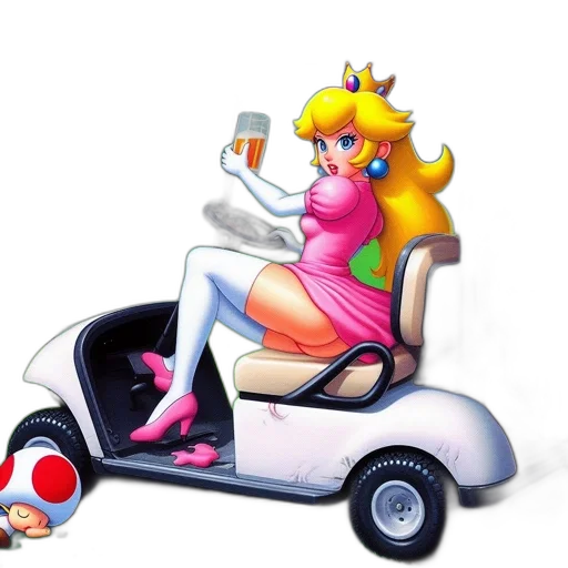 car, concept art, vaporwave, princess transparent PNG cut-out