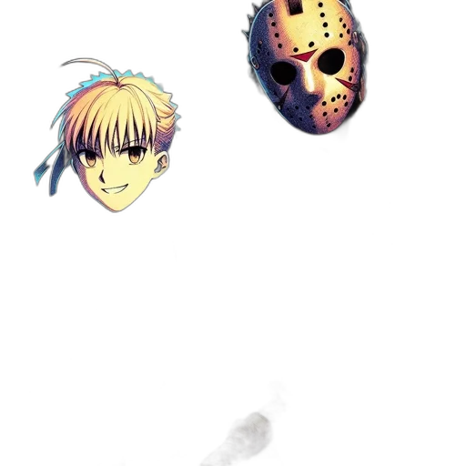mask, face, concept art, pixel art transparent PNG cut-out