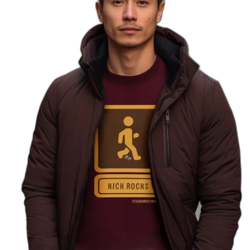 jacket, staff, face, photorealistic transparent PNG cut-out