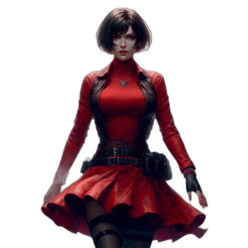 dress, concept art, 3d render, comic book art transparent PNG cut-out