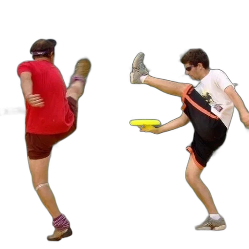 shoes, two, men, playing transparent PNG cut-out