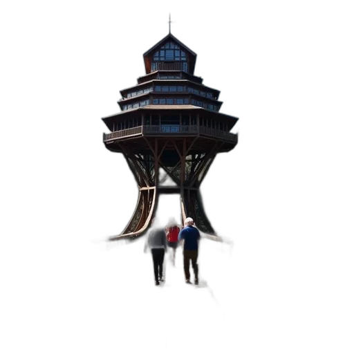 building, umbrella, dress, staff transparent PNG cut-out
