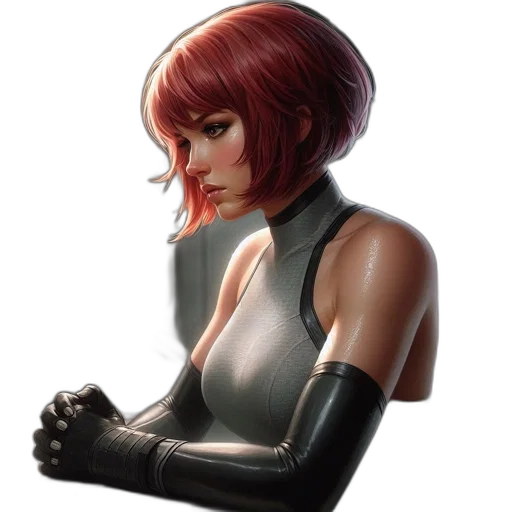 robot, face, jacket, concept art transparent PNG cut-out