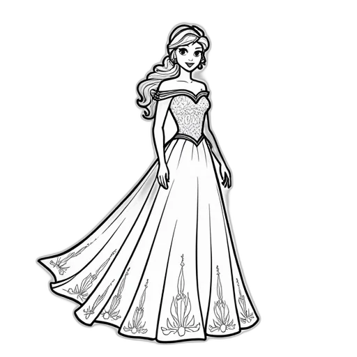 dress, crown, jewelry, cartoon transparent PNG cut-out