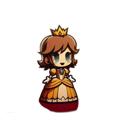 crown, dress, staff, pixel art transparent PNG cut-out