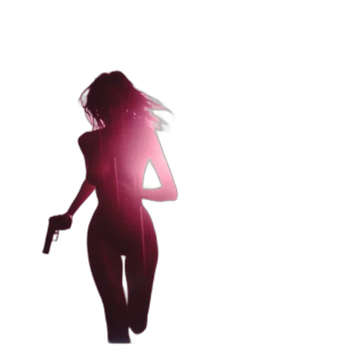 dress, staff, weapon, hair transparent PNG cut-out