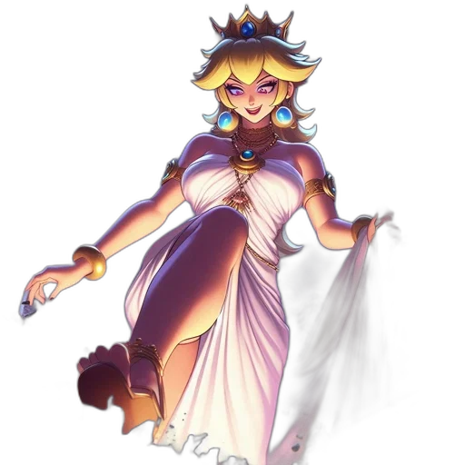 dress, crown, staff, concept art transparent PNG cut-out