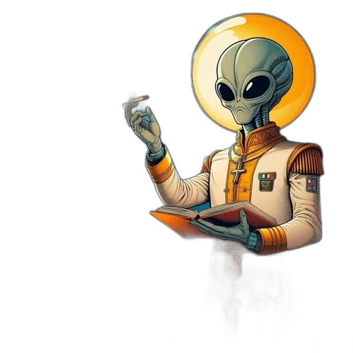 robot, staff, jacket, concept art transparent PNG cut-out