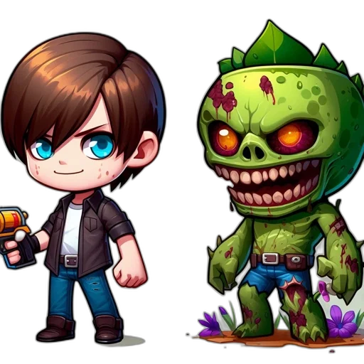 concept art, pixel art, 3d render, fantasy art transparent PNG cut-out