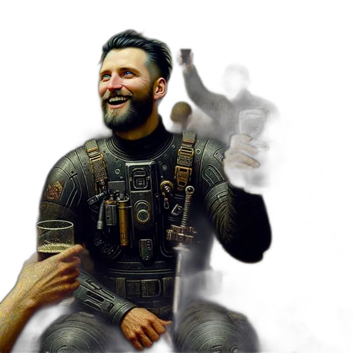 weapon, face, staff, robot transparent PNG cut-out
