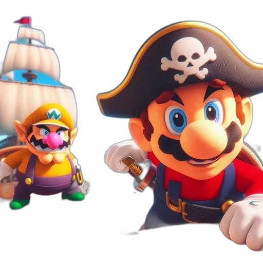 3d render, concept art, two, iconic transparent PNG cut-out