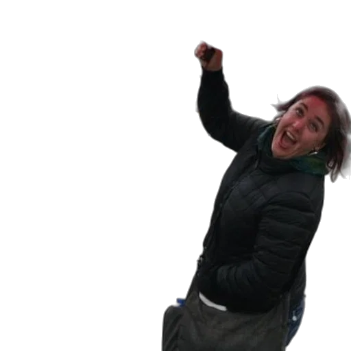 jacket, creature, staff, hair transparent PNG cut-out