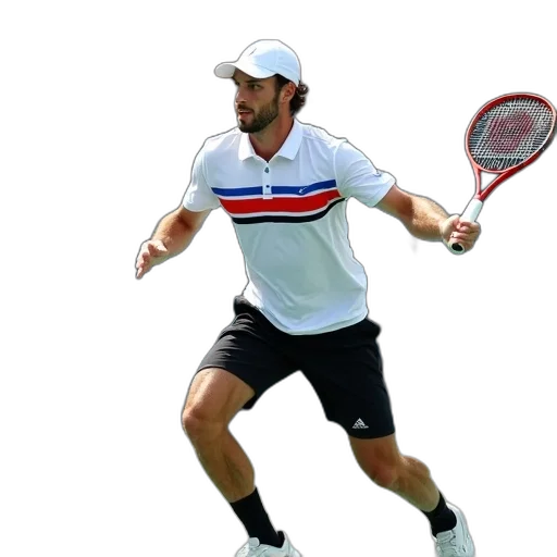 male, tennis, player, action transparent PNG cut-out