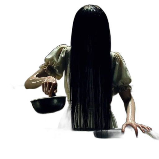 hair, creature, staff, mask transparent PNG cut-out