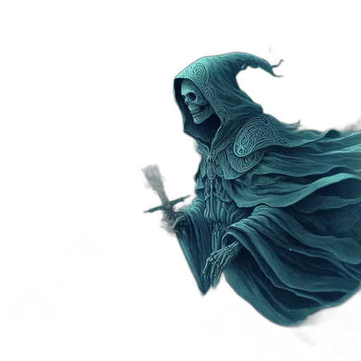 sword, creature, mask, staff transparent PNG cut-out