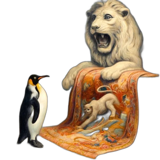 animal, concept art, fantasy art, oil painting transparent PNG cut-out