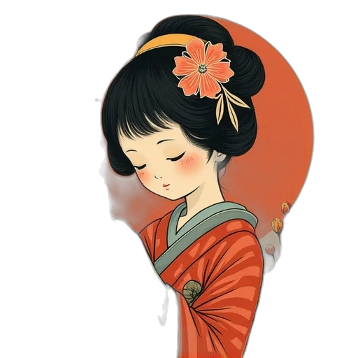 flower, dress, staff, mask transparent PNG cut-out