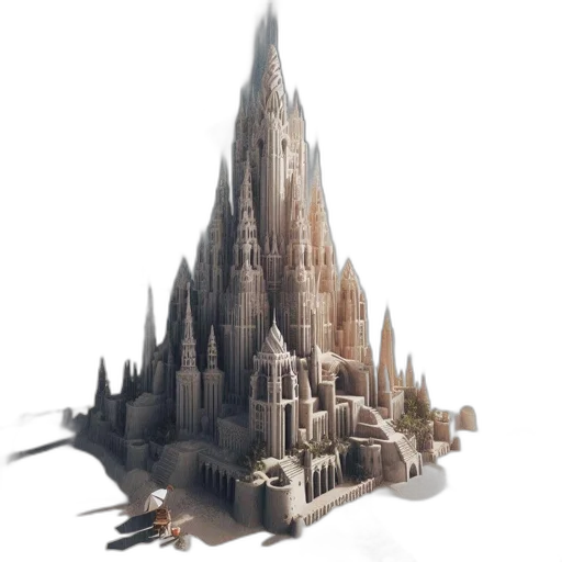 building, crown, dragon, concept art transparent PNG cut-out