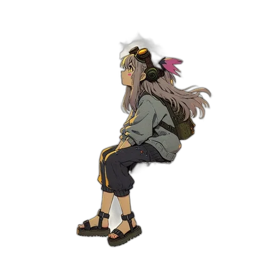 jacket, creature, hat, shoes transparent PNG cut-out