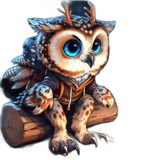 staff, animal, creature, fantasy art transparent PNG cut-out