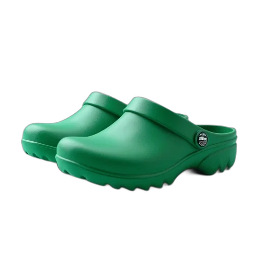 shoes, green, pair, rubber transparent PNG cut-out