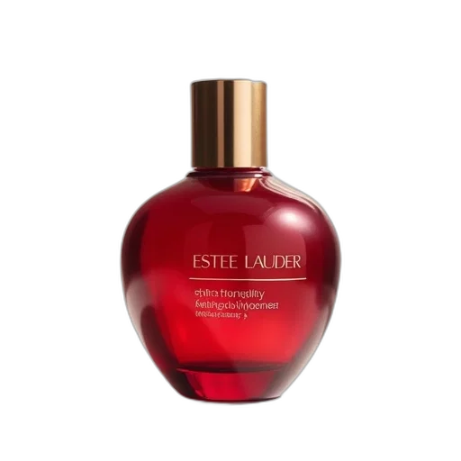 bottle, red, spherical, glossy transparent PNG cut-out