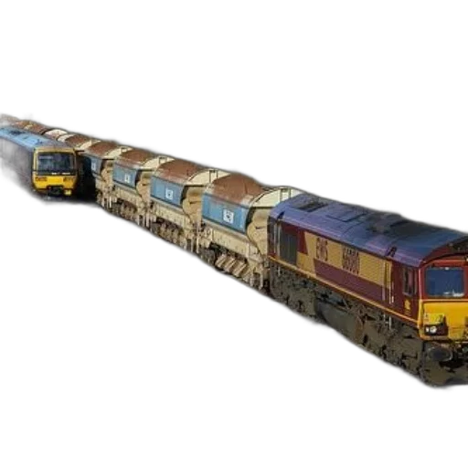 freight, train, colorful, cars transparent PNG cut-out