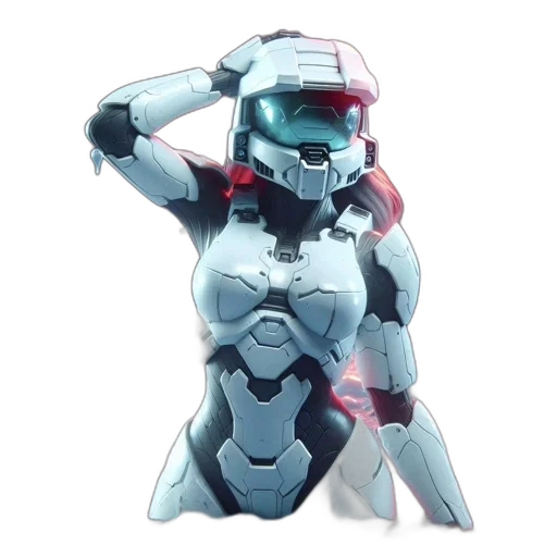 robot, weapon, concept art, 3d render transparent PNG cut-out
