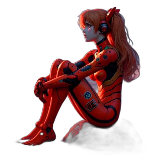 robot, concept art, 3d render, comic book art transparent PNG cut-out