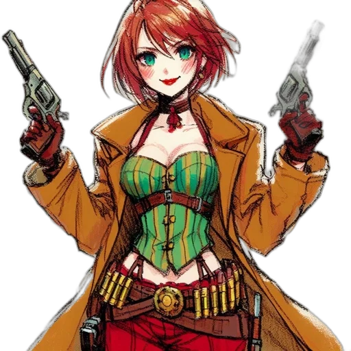 weapon, jacket, staff, comic book art transparent PNG cut-out