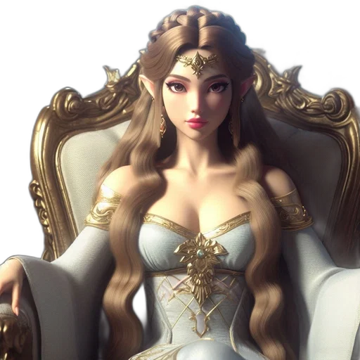 crown, dress, jewelry, fantasy art transparent PNG cut-out