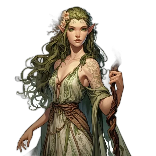 staff, dress, fantasy art, concept art transparent PNG cut-out