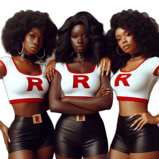 photorealistic, concept art, three, women transparent PNG cut-out