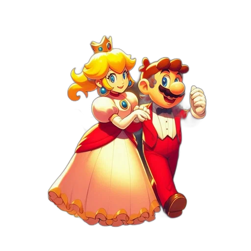 crown, dress, staff, pixel art transparent PNG cut-out