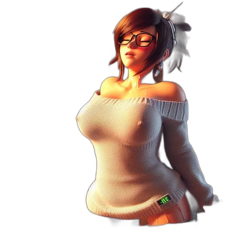 dress, staff, robot, concept art transparent PNG cut-out