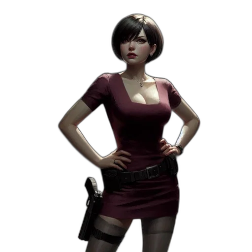 dress, staff, concept art, 3d render transparent PNG cut-out